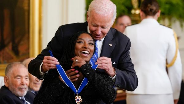 Biden awards Medal of Freedom to John McCain, Simone Biles