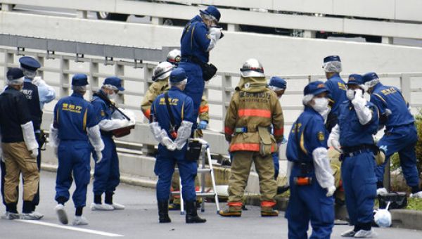 Man sets himself on fire in apparent protest of Abe funeral