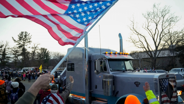 Watch Live: U.S. Trucker Convoy Rolls on D.C. Beltway
