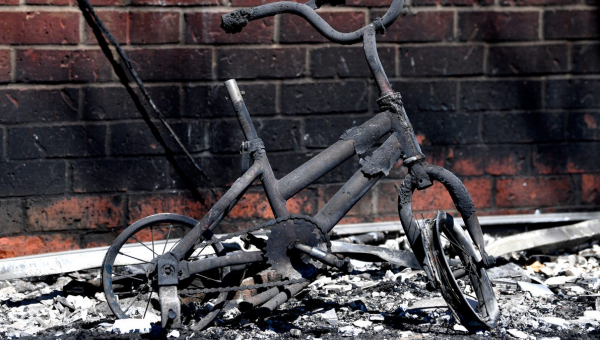 Chilling photos show Texas communities devastated by wildfires that burned 50 homes
