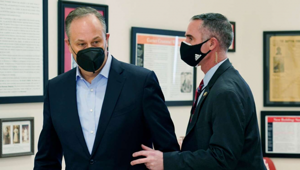 Audio of Doug Emhoff Being Escorted Out by Secret Service After Bomb Threat at School Event