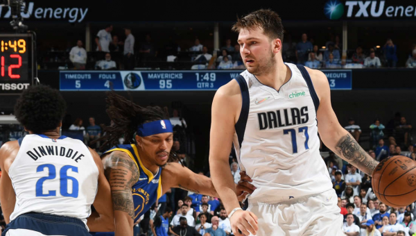 Warriors vs. Mavericks score, results: Luka Doncic flirts with triple-double, Dallas avoids sweep with Game 4 win