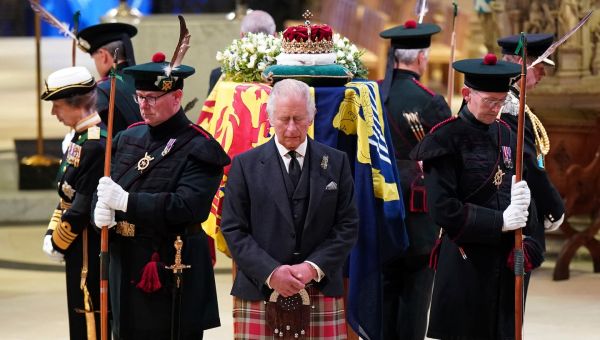 King Charles to Belfast, queen's coffin to return to London