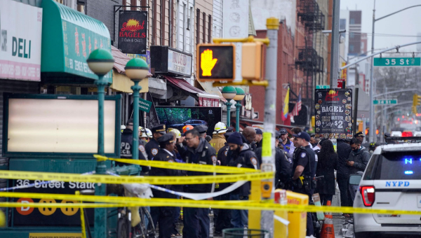 Manhunt after gunman opens fire at New York subway station