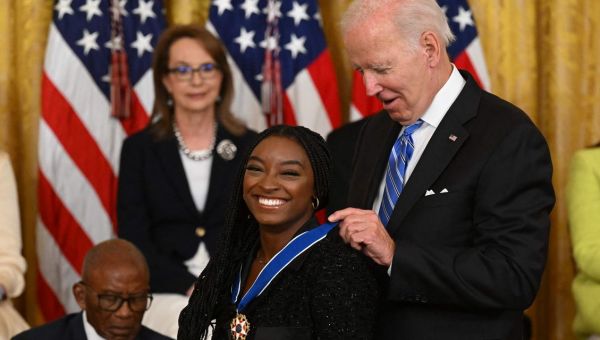 Biden Awards Presidential Medal of Freedom to Simone Biles, Megan Rapinoe