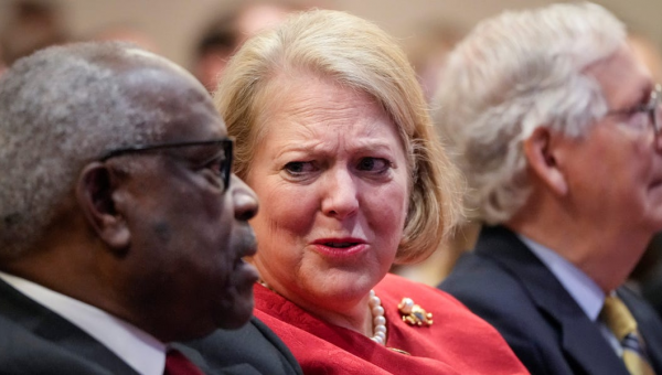 Justice Clarence Thomas expressed worry over declining respect for institutions as he faces ethics concerns about his wife’s political activism and GOP ties