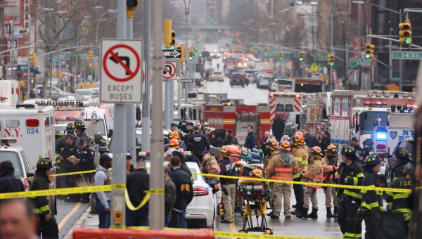Brooklyn subway shooting: Photos from the scene