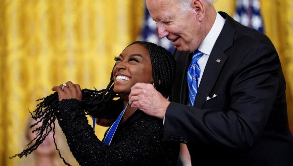 Biles, Rapinoe, late Sen. McCain awarded Medal of Freedom | Reuters Video