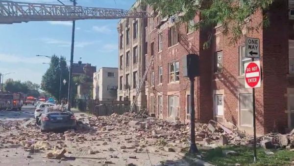 Eight hospitalized after explosion tears through top floor of Chicago apartment building