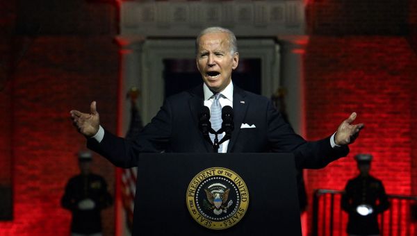 Biden Breaks Vow to Never Politicize Troops in Speech Displaying Marines