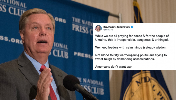 Even Marjorie Taylor Greene thinks Lindsey Graham is ‘unhinged’ for tweeting that Russian people need to assassinate Putin