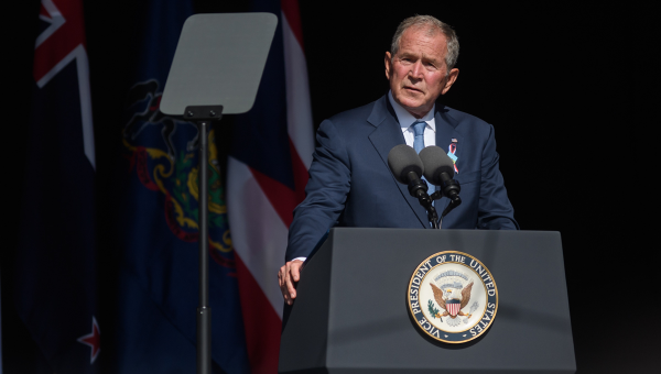 Bush condemns 'brutal invasion of Iraq'