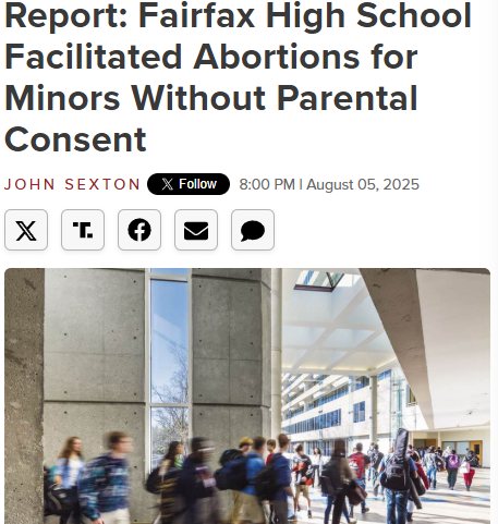Students walk through a busy hallway at Fairfax High School, with large windows letting in natural light.