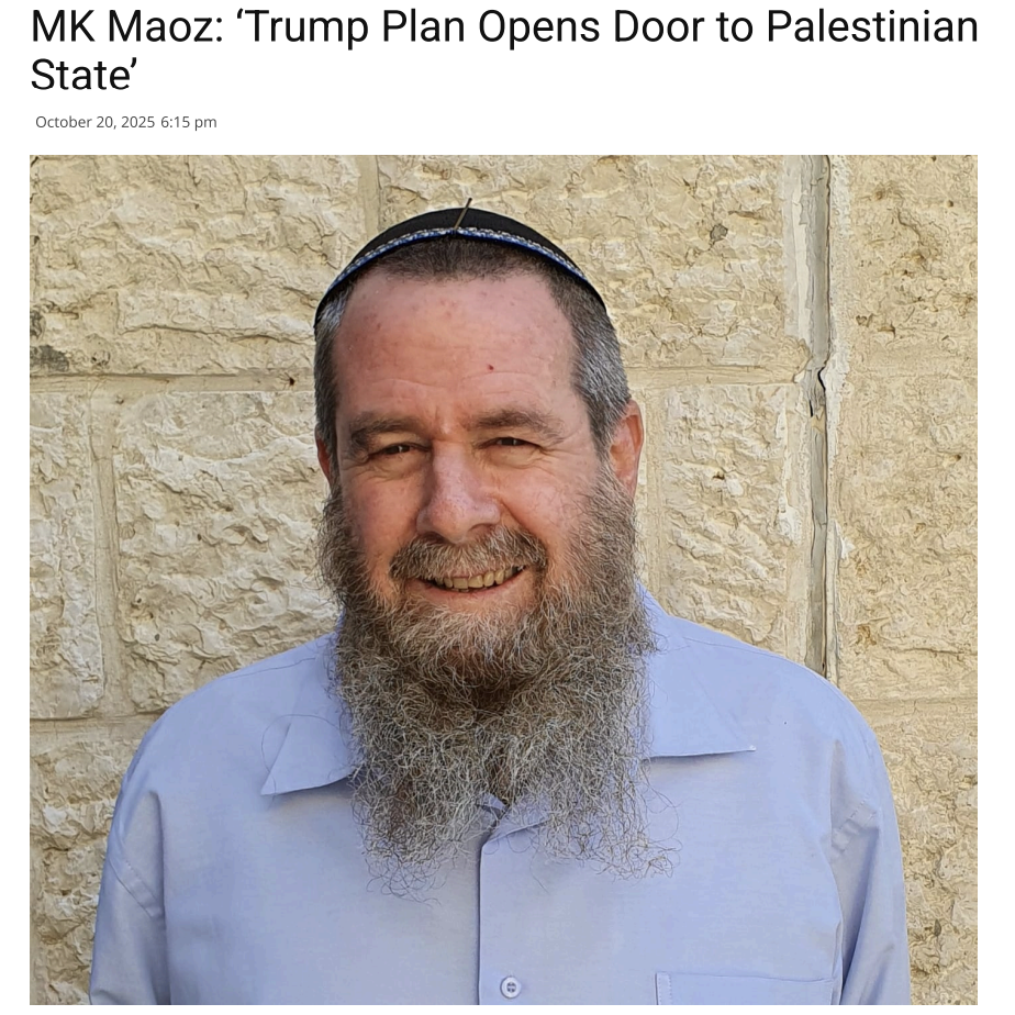 A man with a long gray beard and a kippah stands in front of a stone wall, smiling.