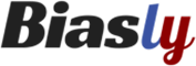 Text logo displaying "Biasly" with "Bias" in black and "ly" in blue and red.