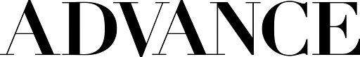 The word “ADVANCE” is displayed in large, bold, black serif letters on a light background.