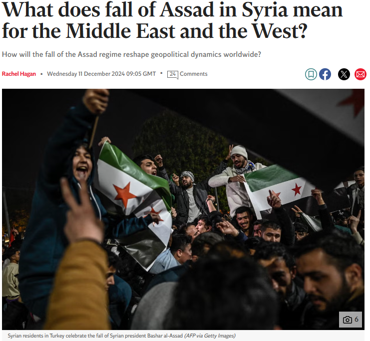 What does fall of Assad in Syria mean for the Middle East and the West