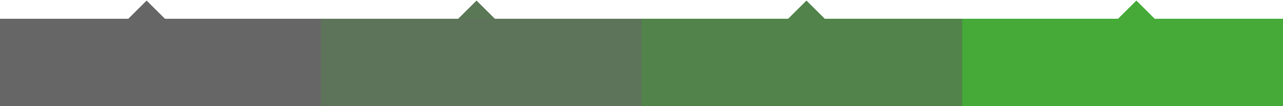 A horizontal bar displays five shades of green from dark to light, each with a triangular notch at the top.
